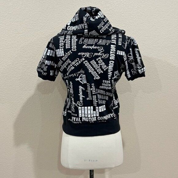 Feathers Royal Motor Company Short Sleeve Full Zip Hoodie Medium - Picture 12 of 16